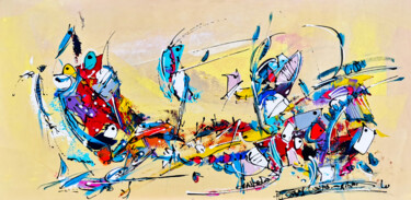 Pintura titulada "Croisière sur le Nil" por Luc Villard, Obra de arte original, Acrílico Montado en Bastidor de camilla de m…