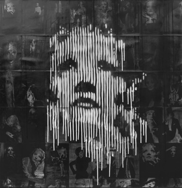 Картина под названием "Merlene Dietrich" - Luca Azzurro Arts, Подлинное произведение искусства, Акрил