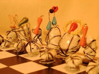 Sculpture intitulée "scacchi" par Luca Barbi, Œuvre d'art originale, Autre