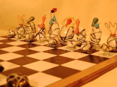 "scacchi" başlıklı Heykel Luca Barbi tarafından, Orijinal sanat, Diğer