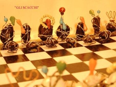 "scacchi" başlıklı Heykel Luca Barbi tarafından, Orijinal sanat, Diğer