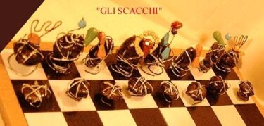 Sculpture titled "scacchi" by Luca Barbi, Original Artwork, Other