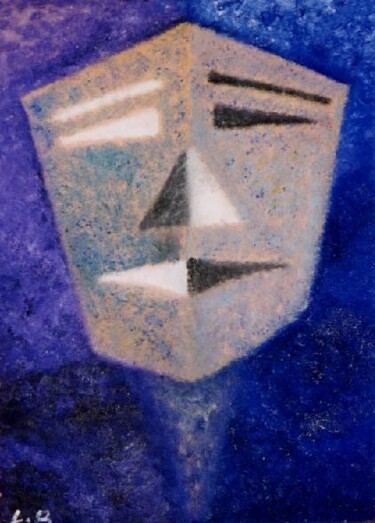 Pittura intitolato "la maschera" da Luca Barbi, Opera d'arte originale, Olio