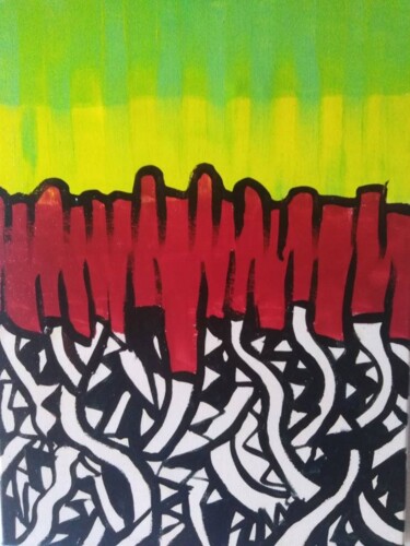 Painting titled "Spine" by Luca Cappai, Original Artwork, Acrylic