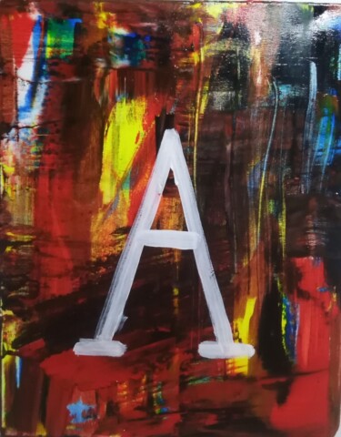 Malerei mit dem Titel "A come asparagi" von Luca Cappai, Original-Kunstwerk, Acryl