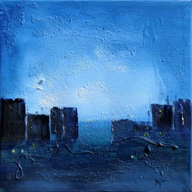 Pittura intitolato "Paesaggio - Citysca…" da Ennepielle, Opera d'arte originale, Olio