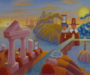 Картина под названием "Attese" - Luca Dall'Olio, Подлинное произведение искусства, Акрил Установлен на Деревянная рама для н…