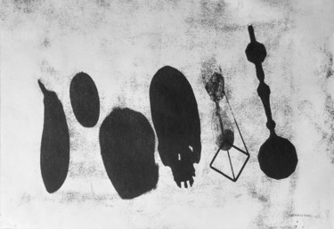 Estampas & grabados titulada "Atomic Vanitas Stil…" por Luca Federici, Obra de arte original, Oleo