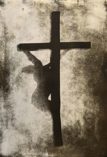 "Crucifix" başlıklı Baskıresim Luca Federici tarafından, Orijinal sanat, Petrol