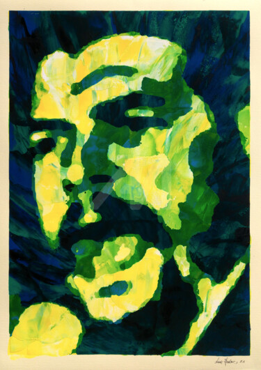 Printmaking titled "Che Guevara's Screa…" by Luca Federici, Original Artwork, Screenprinting Mounted on Other rigid panel