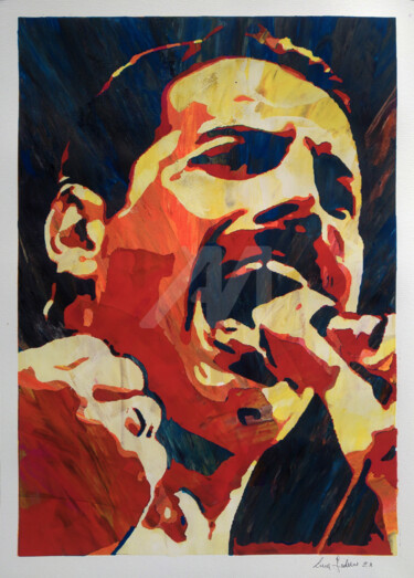 The Scream of Freddie Mercury Gravures & estampes intitulée "The Scream of Fredd…" par Luca Federici, Œuvre d'art originale, Sérigraphie