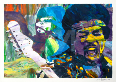 L'Urlo di Jimi Hendrix Incisioni, stampe intitolato "L'Urlo di Jimi Hend…" da Luca Federici, Opera d'arte originale, Serigrafia