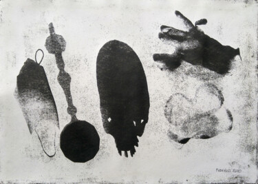 Druckgrafik mit dem Titel "Atomic Vanitas, Com…" von Luca Federici, Original-Kunstwerk, Öl