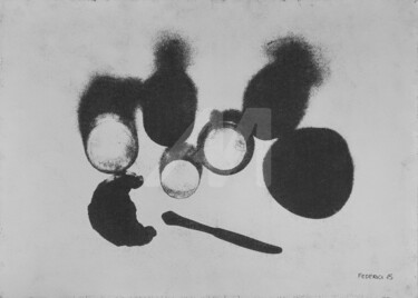 Atomic Still Life With Brioche (Tribute to Giorgio Morandi) Printmaking titled "Atomic Still Life W…" by Luca Federici, Original Artwork, Oil