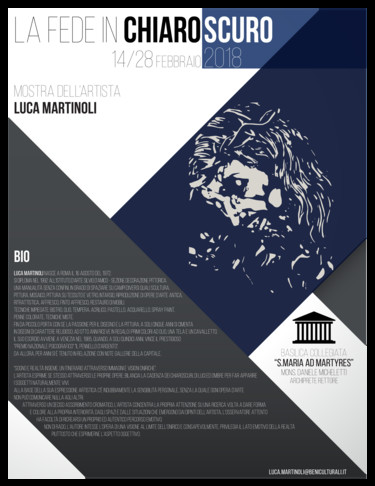Pittura intitolato "LA FEDE IN CHIAROSC…" da Luca Martinoli, Opera d'arte originale