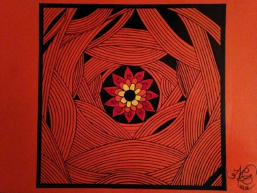 Malerei mit dem Titel "Mandala" von Luca Martinoli, Original-Kunstwerk, Öl