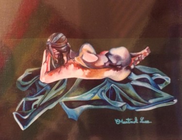 Pintura titulada "Nudo di donna" por Luca Martinoli, Obra de arte original, Oleo