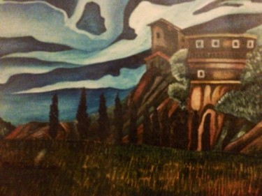 Pittura intitolato "Paesaggio" da Luca Martinoli, Opera d'arte originale, Olio