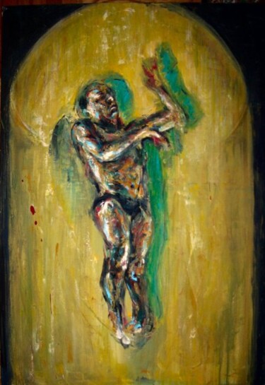 Painting titled "The saint" by Luca Palazzi, Original Artwork