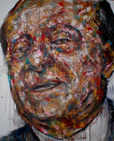 Painting titled "Silvio Berlusconi:…" by Luca Palazzi, Original Artwork, Oil