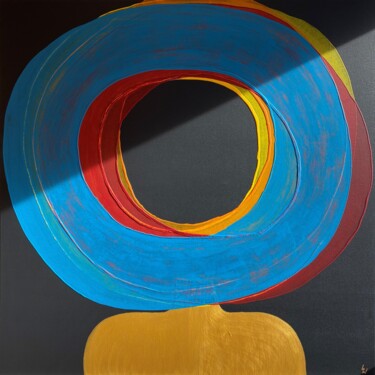 Facetten Malerei mit dem Titel "Facetten" von Luca Wiellem, Original-Kunstwerk, Acryl