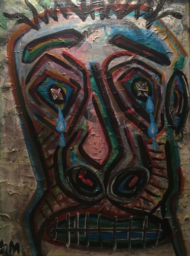 Painting titled "I can only listen" by Luca Montenero, Original Artwork, Acrylic