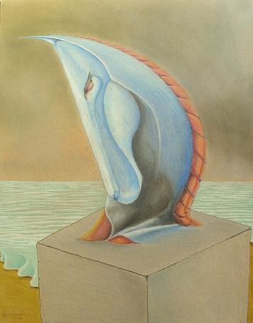 Pittura intitolato "Sulla spiaggia" da Luca Morselli, Opera d'arte originale, Olio