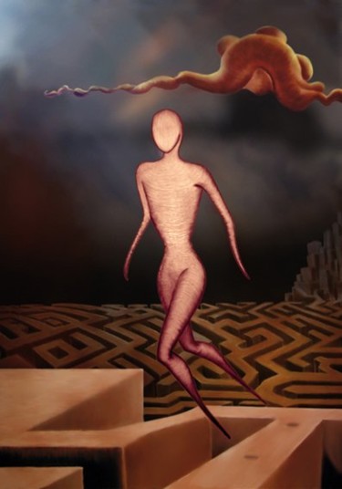 Arte digitale intitolato "Labirinto" da Luca Morselli, Opera d'arte originale, Pittura digitale