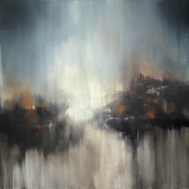 Pintura titulada "Havre (100x 100 cm)" por Luc Andrieux, Obra de arte original, Acrílico Montado en Bastidor de camilla de m…