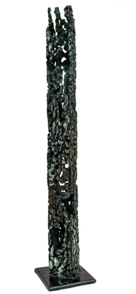 Γλυπτική με τίτλο "September 11" από Lucart, Αυθεντικά έργα τέχνης, Από ανοξείδωτο χάλυβα