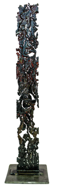 Skulptur mit dem Titel "Chaos 3" von Lucart, Original-Kunstwerk, Edelstahl