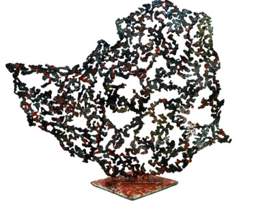 Скульптура под названием "Ethiopie" - Lucart, Подлинное произведение искусства, Нержавеющая сталь
