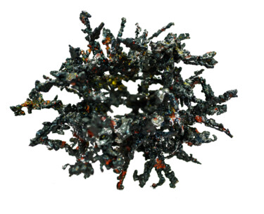 Sculpture titled "Magma Chaotique" by Lucart, Original Artwork, Stainless Steel