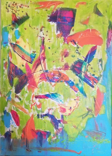 Painting titled "Tropical" by Lucas, Original Artwork, Acrylic