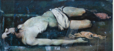 Schilderij getiteld "Corpus/Body" door Lucas Cann, Origineel Kunstwerk, Acryl