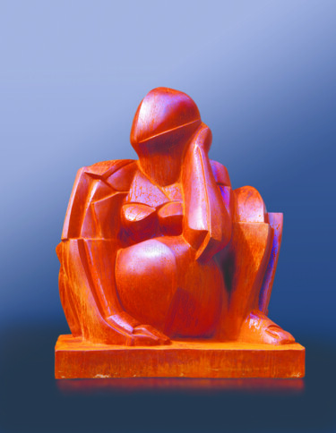 Sculpture intitulée "Atente" par Lucas Cann, Œuvre d'art originale, Résine