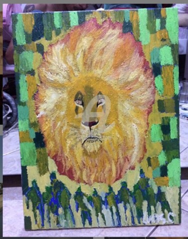 Pintura intitulada "leão de juda" por Lucas Cunha, Obras de arte originais, Acrílico