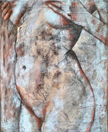 Peinture intitulée "Fraction de corps" par Lucas Ledran, Œuvre d'art originale, Acrylique Monté sur Châssis en bois