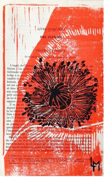 Printmaking titled "Coquelicot 3" by Lucas Martin (LM), Original Artwork, Linocuts