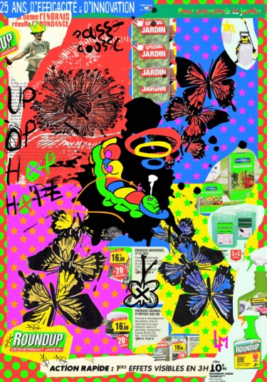 Arts numériques intitulée "OGM Absolem" par Lucas Martin (LM), Œuvre d'art originale, Collage numérique