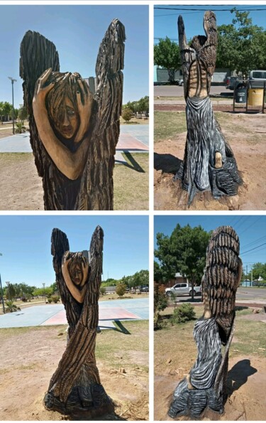 雕塑 标题为“"Devastación en pie"” 由Lucas Mauricio Contreras (LMContreras), 原创艺术品, 木