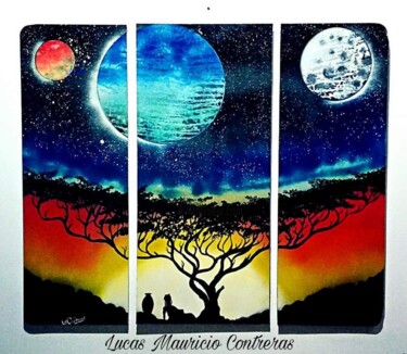 Painting titled "Vida" by Lucas Mauricio Contreras (LMContreras), Original Artwork, Airbrush