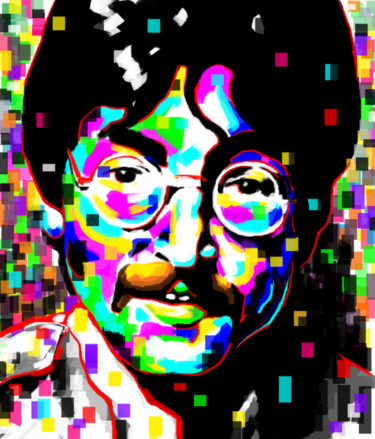 Digital Arts titled "John Lennon sgt pep…" by Lucas Vieira, Original Artwork, Digital Painting