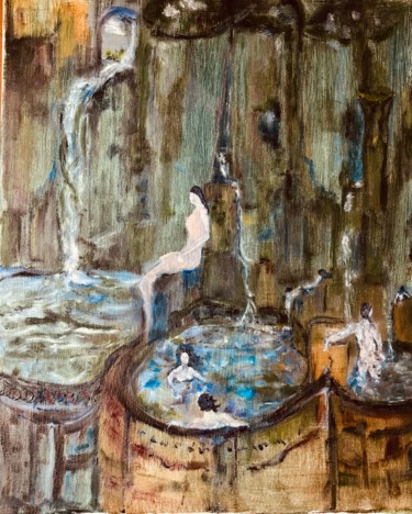 Pittura intitolato "The spas" da Luca Zoccali, Opera d'arte originale, Olio