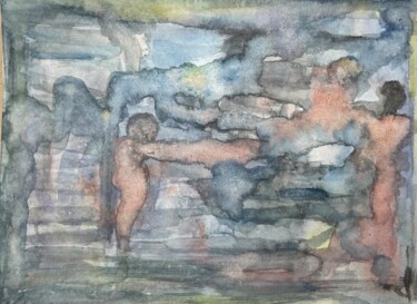 Painting titled "Forme" by Luca Zoccali, Original Artwork, Watercolor