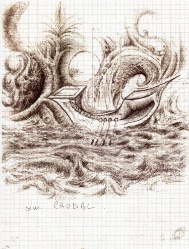 Dessin intitulée "dessin classique 1" par Luc Caudal, Œuvre d'art originale