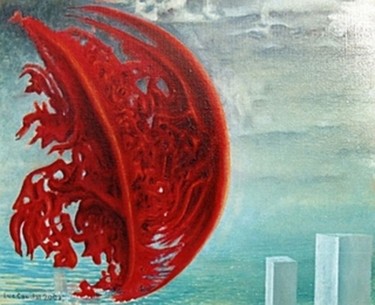 Peinture intitulée "apocalypse" par Luc Caudal, Œuvre d'art originale