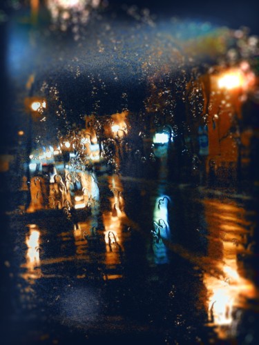 Fotografia intitolato ""Street at night" b…" da Lorenzo Lucchetti, Opera d'arte originale