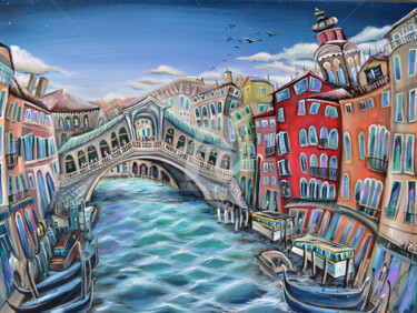 Painting titled "Venice" by Luccho, Original Artwork, Acrylic