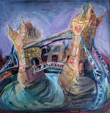 Painting titled "London Bridge" by Luccho, Original Artwork